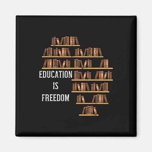 Afrika Onderwijs is Freedom Black History Teacher Magneet (Voorkant)