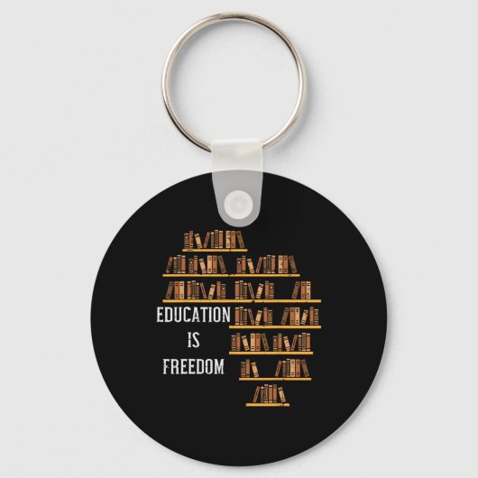 Afrika Onderwijs is Freedom Black History Teacher Sleutelhanger (Voorkant)