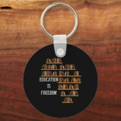 Afrika Onderwijs is Freedom Black History Teacher Sleutelhanger (Voorkant)