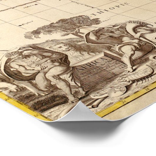 Afrika ongeveer 1725 poster (Hoek)