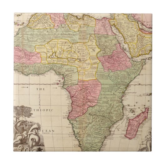 Afrika ongeveer 1725 tegeltje (Voorkant)