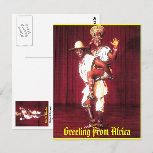 AFRIKA (ontwerp van Mojisola Gbadamosi) Briefkaart (Voorkant / Achterkant)