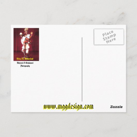 AFRIKA (ontwerp van Mojisola Gbadamosi) Briefkaart (Achterkant)