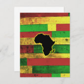 Afrika op Wooden Boards Bedankkaart (Voorkant / Achterkant)