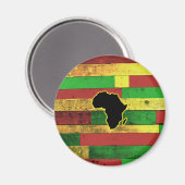 Afrika op Wooden Boards Magneet (Voorkant / Achterkant)