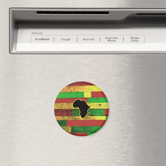 Afrika op Wooden Boards Magneet (Insitu (Vaatwasser))