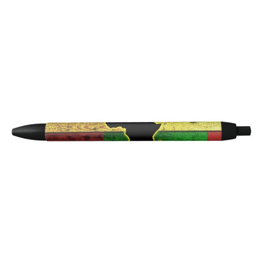 Afrika op Wooden Boards Zwarte Inkt Pen (Voorkant)