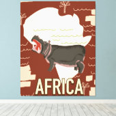 Afrika oud poster. canvas afdruk (Insitu (Houten vloer))