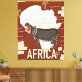Afrika oud poster. canvas afdruk (Insitu (Woonkamer))
