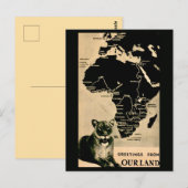 Afrika Oude Landkaart Ansichtkaart Briefkaart (Voorkant / Achterkant)