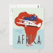Afrika per luchtreisposter briefkaart (Voorkant / Achterkant)