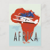 Afrika per luchtreisposter briefkaart (Voorkant)