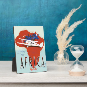 Afrika per luchtreisposter fotoplaat