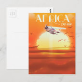 Afrika per vliegtuig briefkaart (Voorkant / Achterkant)