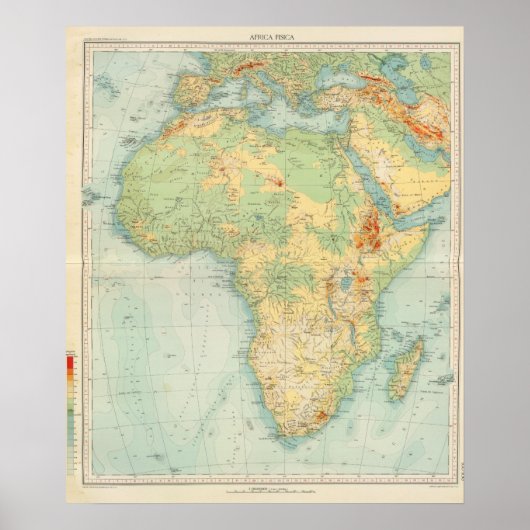 Afrika Physical 10506 Poster (Voorkant)