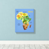 Afrika-plattegrond Canvas Afdruk (Insitu (Houten vloer))