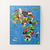 Afrika-plattegrond Legpuzzel (Verticaal)