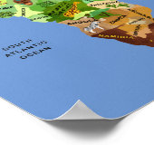 Afrika-plattegrond Poster (Hoek)