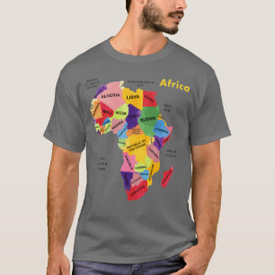 Afrika-plattegrond T-shirt