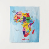 Afrika-plattegrond Wandkleed (Voorkant)