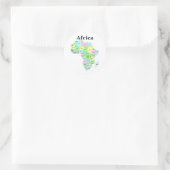 Afrika - Politieke kaart Ronde Sticker (Tas)