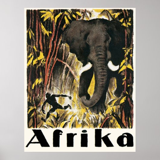 Afrika Poster van oudsher reizen (Voorkant)