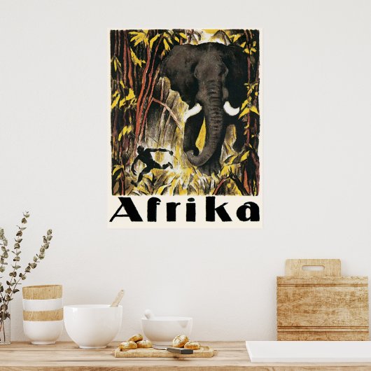 Afrika Poster van oudsher reizen (Keuken)