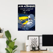 Afrika Print Afrikaanse Safari Kunst Air Afrique R (Thuiskantoor)