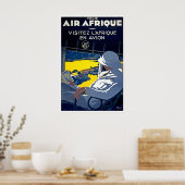 Afrika Print Afrikaanse Safari Kunst Air Afrique R (Keuken)