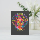 Afrika Proud Black American Afro Melanin Queen Briefkaart (Staand voorkant)