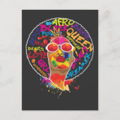 Afrika Proud Black American Afro Melanin Queen Briefkaart (Voorkant)