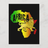 Afrika Reggae Rasta Afrikaans continentaal Judah L Briefkaart (Voorkant)