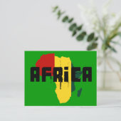 Afrika Reggae Rasta vlag van Afrika Kaart (Staand voorkant)