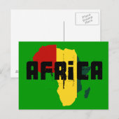 Afrika Reggae Rasta vlag van Afrika Kaart (Voorkant / Achterkant)
