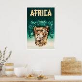 Afrika Reisposter Afrikaanse Kunst Airline Print (Keuken)