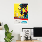 Afrika Reisposter Afrikaanse Kunst Sabena Print (Thuiskantoor)