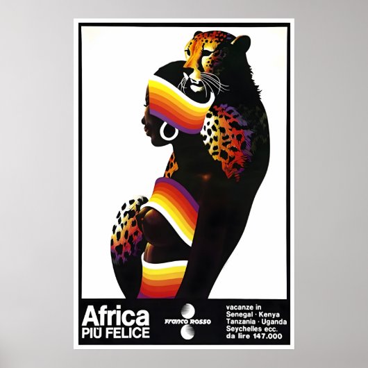 Afrika Reisposter Afrikaanse Muur Kunstprint Poster (Voorkant)