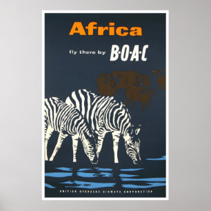 Afrika Reisposter Afrikaanse Safari Kunst Retro Pr Poster