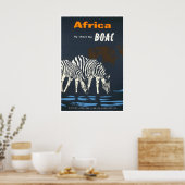 Afrika Reisposter Afrikaanse Safari Kunst Retro Pr Poster (Keuken)