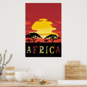 Afrika, reisposter poster (Keuken)