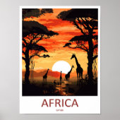 Afrika Reisprint Muur Kunst Afrika Muur Hanging  Poster (Voorkant)