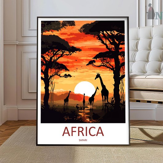 Afrika Reisprint Muur Kunst Afrika Muur Hanging  Poster