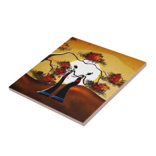 Afrika retro cadeaus 08 tegeltje (Zijkant)