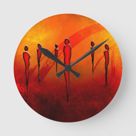 Afrika retro  cadeaus 22 ronde klok (Voorkant)