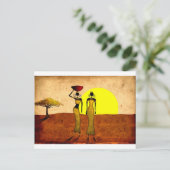 Afrika retro cadeaus 24 briefkaart (Staand voorkant)