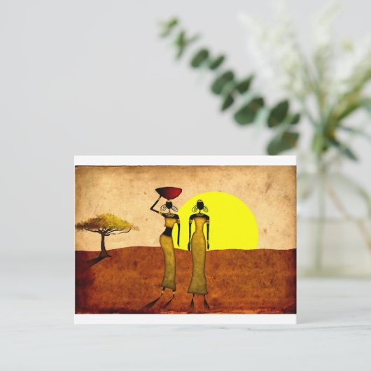 Afrika retro  cadeaus 24 briefkaart (Staand voorkant)