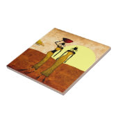 Afrika retro  cadeaus 24 tegeltje (Zijkant)