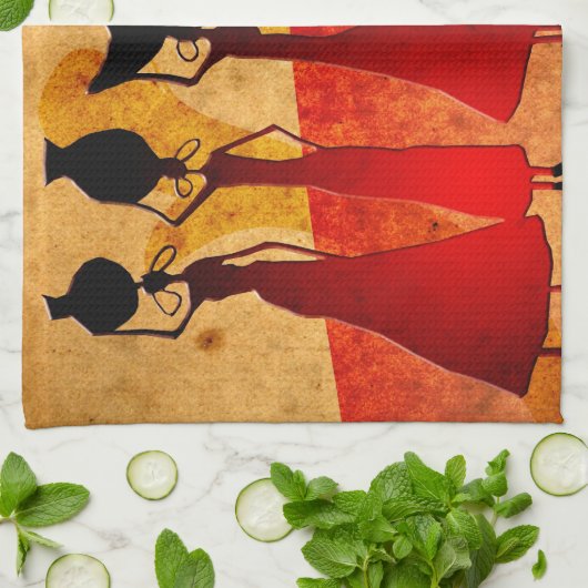 Afrika retro  cadeaus 27 theedoek (Gevouwen)