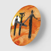 Afrika retro  cadeaus 35 ronde klok (Hoek)
