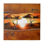 Afrika retro  geschenken 12 tegeltje (Voorkant)